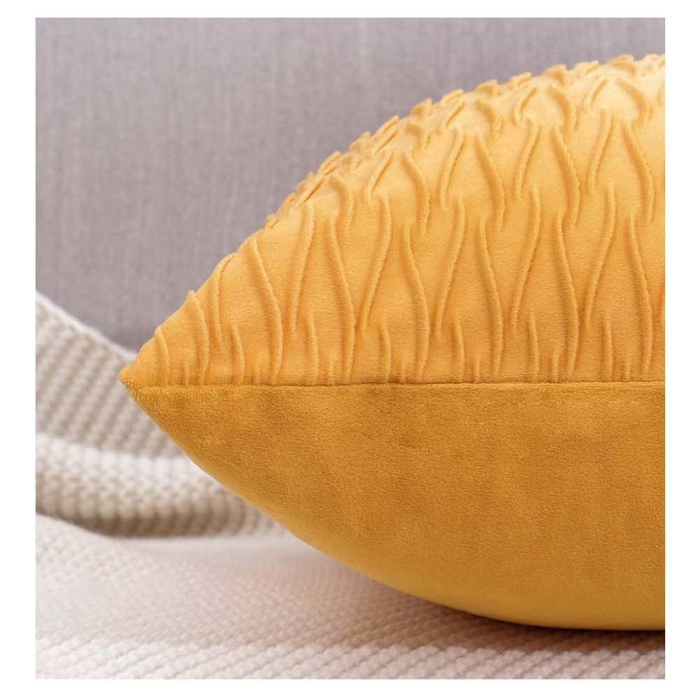 MADIZZ Throw Pillow Covers - Set of 2 - COVERS ONLY - 🛋️ 🟨 - Picture 3 of 8